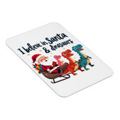 サンタ信じと恐竜（サンタに乗るディノス） マグネット (右側)