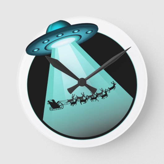 サンタ信じに行く ラウンド壁時計 (正面)