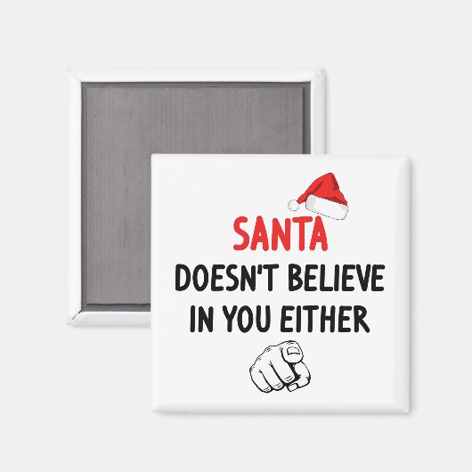 サンタ信じは マグネット (正面/裏面)