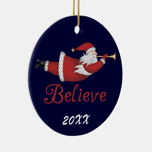 サンタ信じデイテッド記念オーナメント セラミックオーナメント (右)