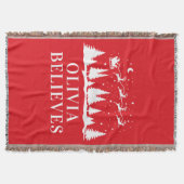 サンタ信じトナシ伝統的ョス赤 スローブランケット (正面)