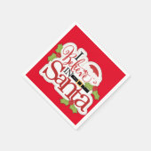 サンタ信じーにいる スタンダードカクテルナプキン (角)