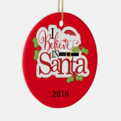 サンタ信じーにいる セラミックオーナメント (右)