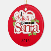 サンタ信じーにいる セラミックオーナメント (左)