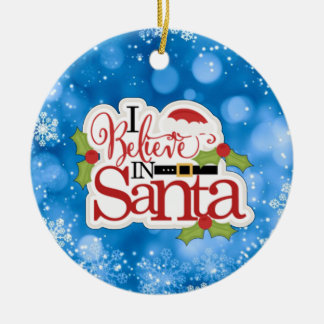 サンタ信じーにいる セラミックオーナメント