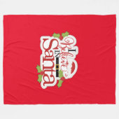 サンタ信じーにいる フリースブランケット (正面(横))