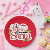 サンタ信じーにいる ペーパープレート (パーティー)