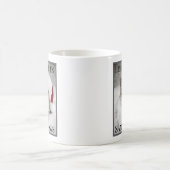 サンタ信じーにはサンタ帽にかわいい猫 コーヒーマグカップ (中央)