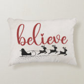 サンタ信じーウィズスリー&トナカイ アクセントクッション (正面)