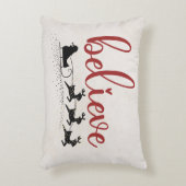 サンタ信じーウィズスリー&トナカイ アクセントクッション (正面(垂直))