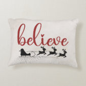 サンタ信じーウィズスリー&トナカイ アクセントクッション (裏面)