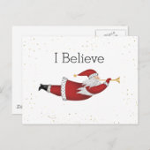 サンタ信じ飛んでいるー シーズンポストカード (正面/裏面)