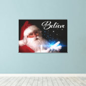 サンタ信じ#3クリスマスアート キャンバスプリント (インサイチュ (ウッドフロア))