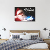 サンタ信じ#3クリスマスアート キャンバスプリント (インサイチュ (寝室))