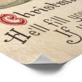 サンタ充填ストッキングからブリム ポスター (角)