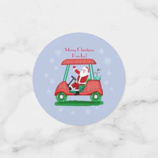 サンタ入りゴルフカートめでたいクリスマスパーティー！ コンフェッティ (スモール正面)