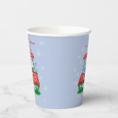 サンタ入りゴルフカートめでたいクリスマスパーティー! 紙コップ (左)