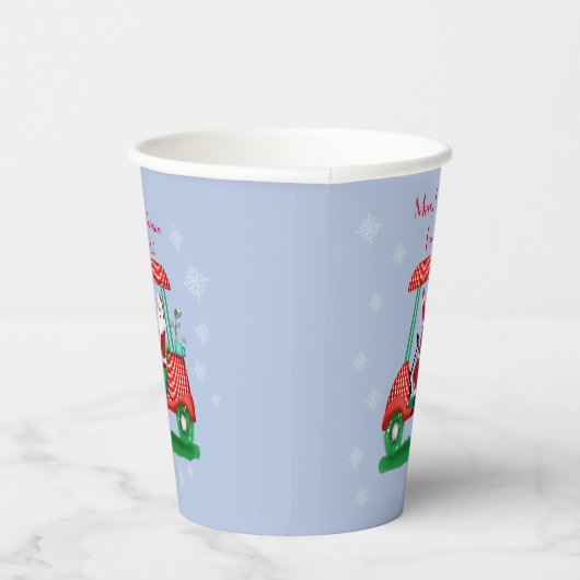 サンタ入りゴルフカートめでたいクリスマスパーティー! 紙コップ (右)