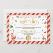 サンタ公式グッドリスト証明書 招待状 (正面)