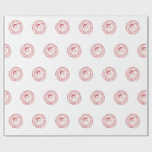 サンタ公式リストSanta句ステッカー切手 ラッピングペーパー (フラット)