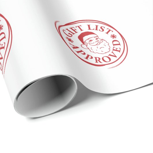 サンタ公式リストSanta句ステッカー切手 ラッピングペーパー (ロールコーナー)