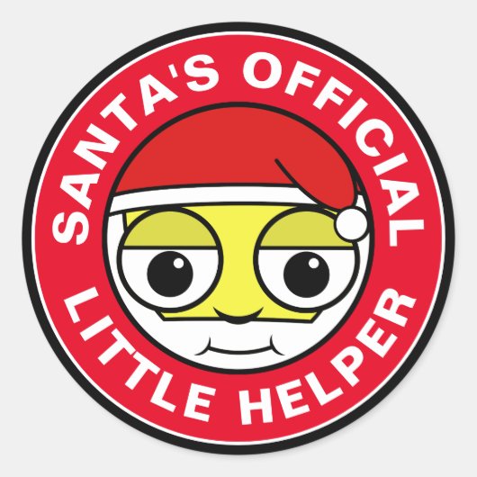 サンタ公式リトルヘルパー ラウンドシール (正面)