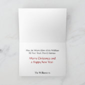 サンタ写真爆弾レッドバンドクリスマスフォト シーズンカード (内部)