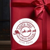 サンタ切手からの北極表現 ラウンドシール