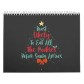 サンタ前食べのクッキーは最も多い カレンダー (カバー)