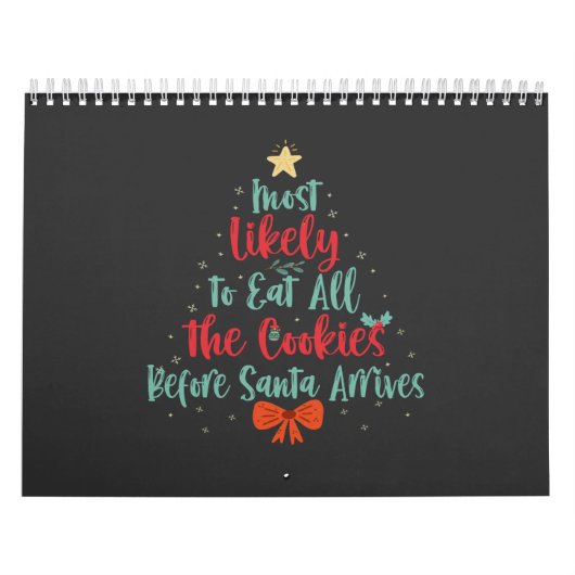 サンタ前食べのクッキーは最も多い カレンダー (カバー)