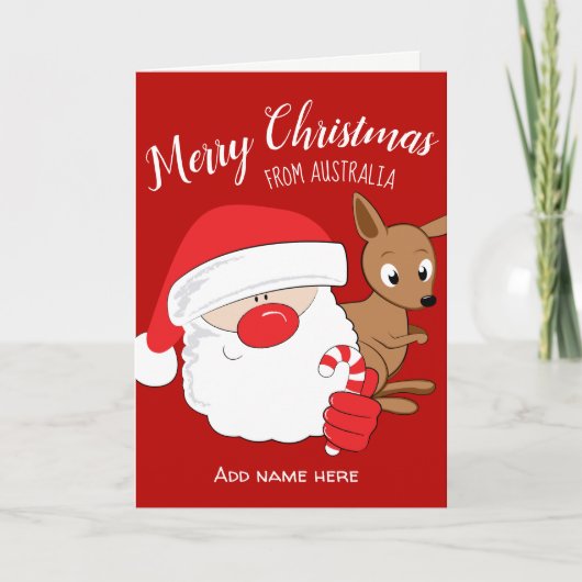 サンタ及びカンガルー シーズンカード (正面)