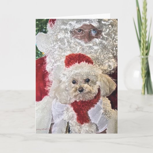 サンタ及びプードルカード シーズンカード (正面)
