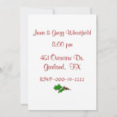 サンタ及びルドルフのクリスマスのパーティの招待状 招待状 (裏面)