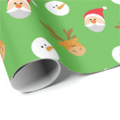 サンタ及び友人 ラッピングペーパー (ロールコーナー)