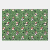 サンタ名前をカスタムするドードルズクリスマス ラッピングペーパーシート (正面)