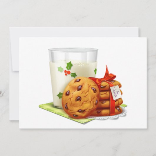 サンタ向けメリークリスマスクッキー シーズンカード (正面)