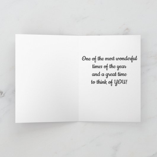 サンタ喜んで言える**聖降誕祭お目出とう」 シーズンカード (内部)