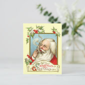 サンタ喫煙Aパイプ シーズンポストカード (スタンド正面)