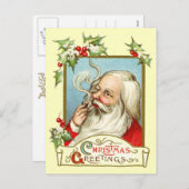 サンタ喫煙Aパイプ シーズンポストカード (正面/裏面)
