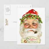 サンタ喫煙Aパイプ シーズンポストカード (正面/裏面)