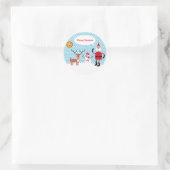 サンタ外は寒い！ ラウンドシール (バッグ)