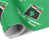 サンタ夫妻のクリスマスおもしろい ラッピングペーパー (ロールコーナー)