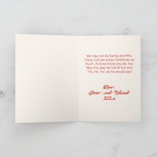 サンタ夫妻クロース・メリークリスマス シーズンカード (内部)