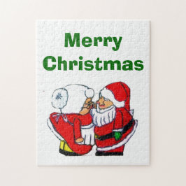 サンタ夫妻句クリスマスキスパズル ジグソーパズル