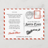 サンタ失ったのボタン:魔法のクリスマス シーズンポストカード (裏面)