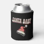 サンタ妊婦のベビーママ妊娠発表 缶クーラー (缶正面)