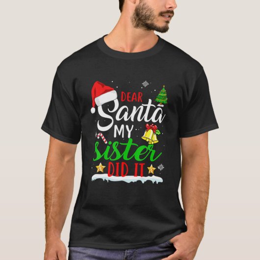 サンタ姉親愛がクリスマス・パジャマをやった Tシャツ (正面)