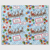 サンタ子供名北極スピーディ配達から ラッピングペーパー (フラット)