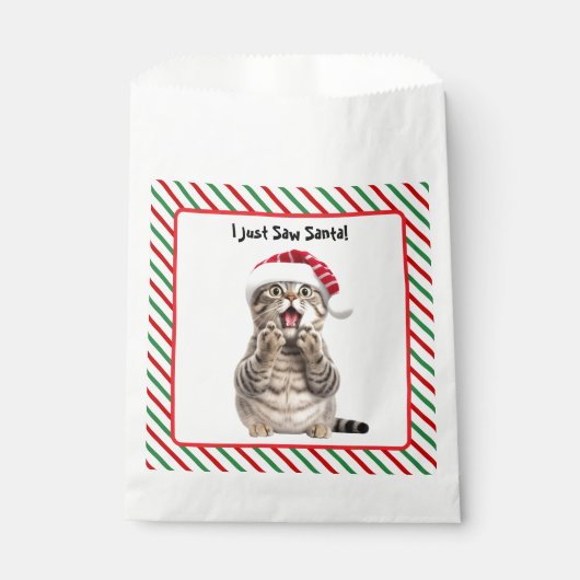 サンタ子猫かわいいおもしろいクリスマスキャットのバッグ フェイバーバッグ (正面)