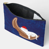 サンタ子猫とジンジャーブレッド・ムーン アクセサリーポーチ (見開き)